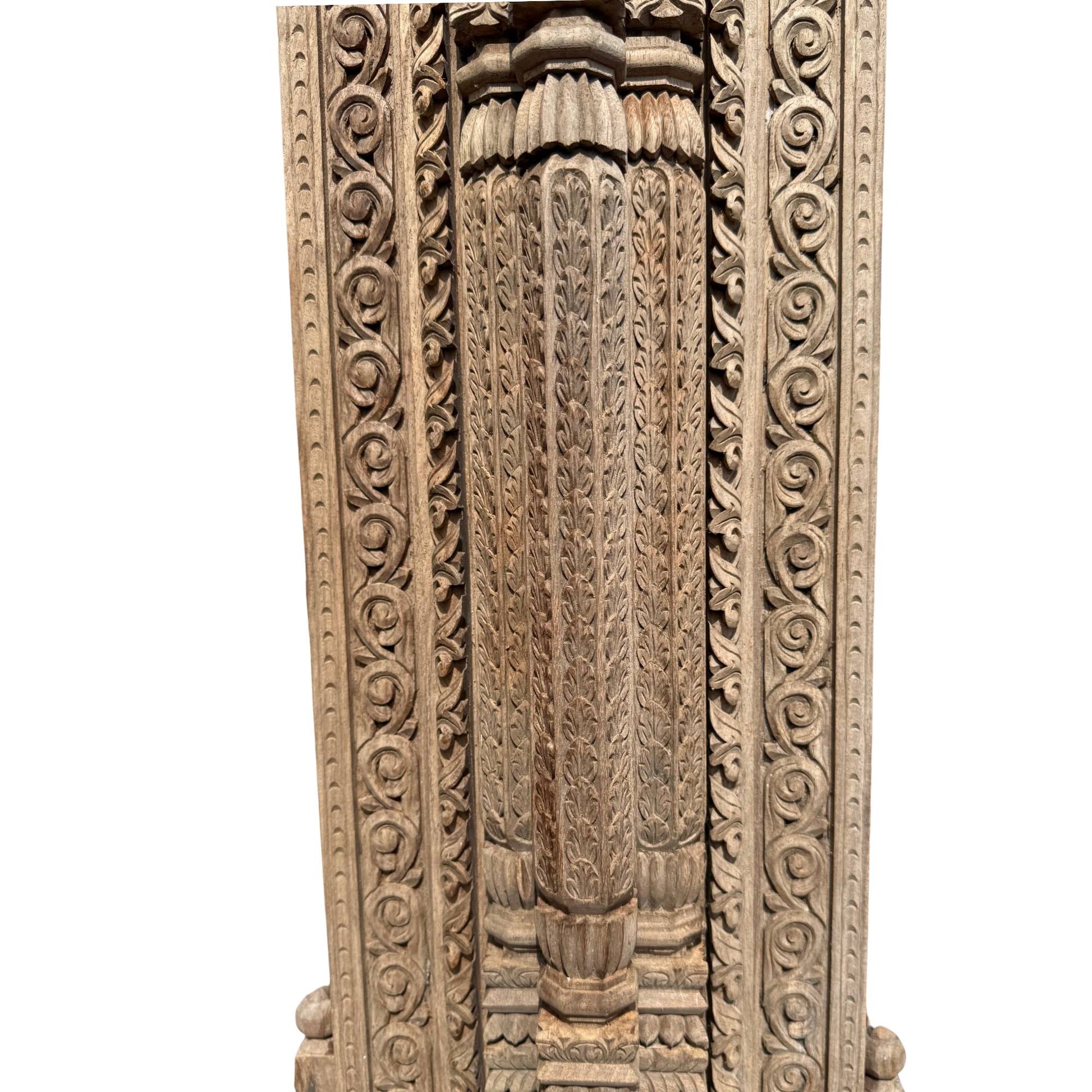 Traditionele Newari restauratie teakhout vensterframe Kathmandu