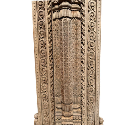 Traditionele Newari restauratie teakhout vensterframe Kathmandu
