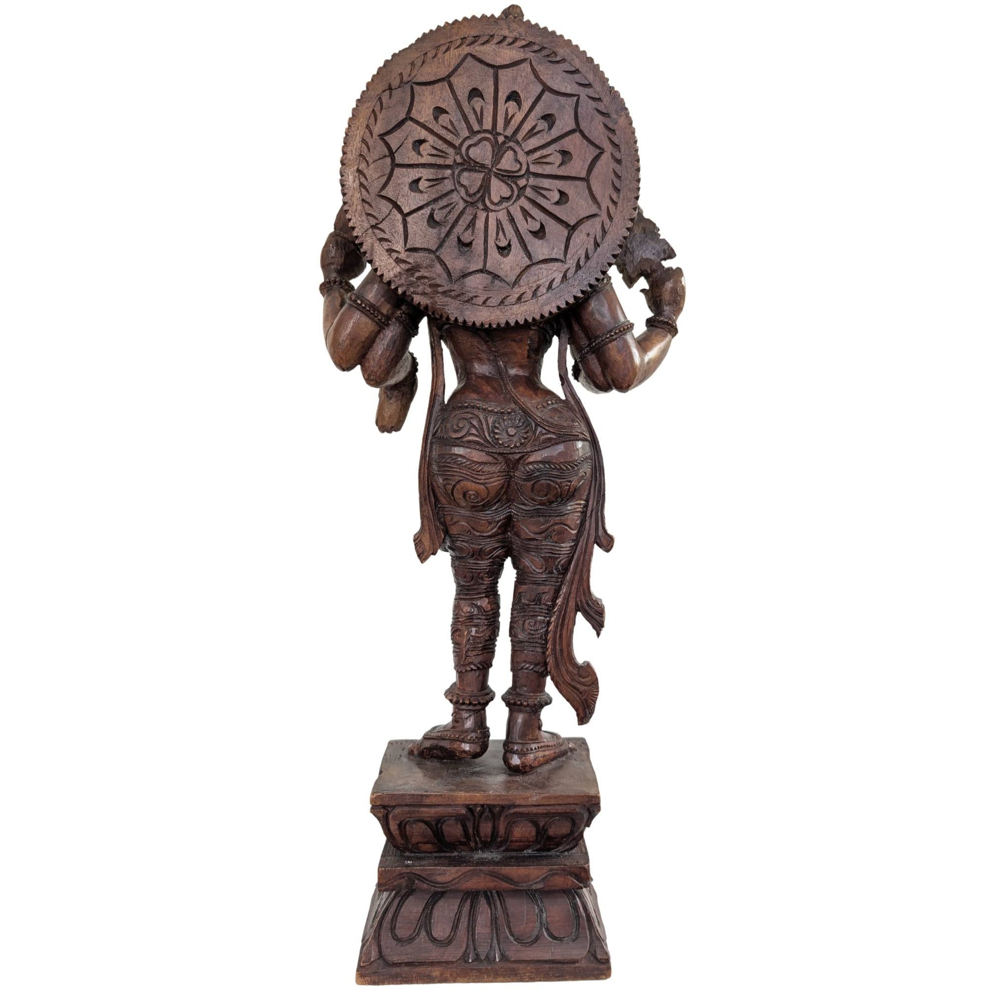 Vishnu in de Abhaya Mudra, het gebaar van geruststelling.