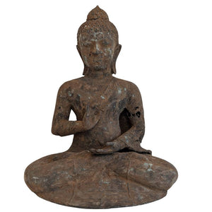 Antiek bronzen Boeddhabeeld – Birma, 17e–18e eeuw