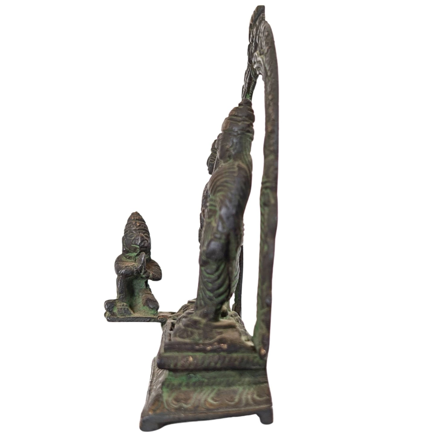 Antiek Indiaas votive altaar van brons voor meditatie en gebed