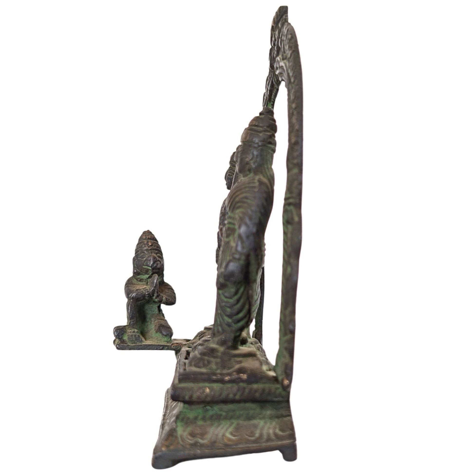Antiek Indiaas votive altaar van brons voor meditatie en gebed