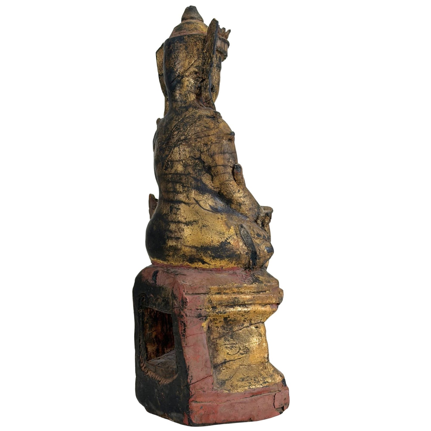 Antiek Myanmar tempelobject met spiegelinleg