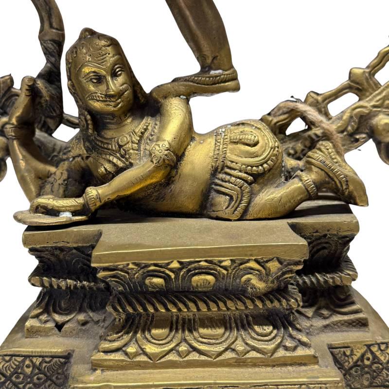 antiek shiva nataraja bronzen beeld india kosmische danser met vlammenkrans