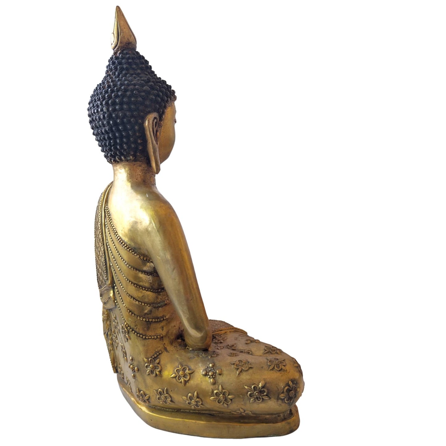Hoogwaardig gepatineerd Sino-Tibetaans Boeddhabeeld in de meditatieve Dhyana Mudra voor de serieuze verzamelaar.