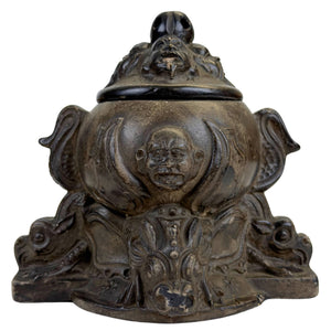 Antieke Belgische Decoratieve Pot 1900/1920 Drakenpot