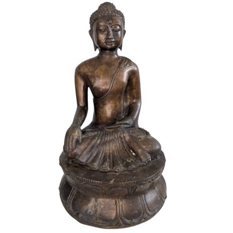Antieke bronzen Shan Boeddha 35cm hoog uit de 19e eeuw.