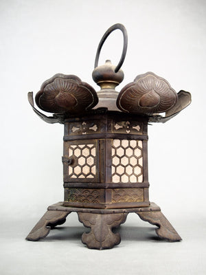 Museum Quality Antique Japanese Bronze Temple Lantern (Tsuru-doro) - ca. 1875