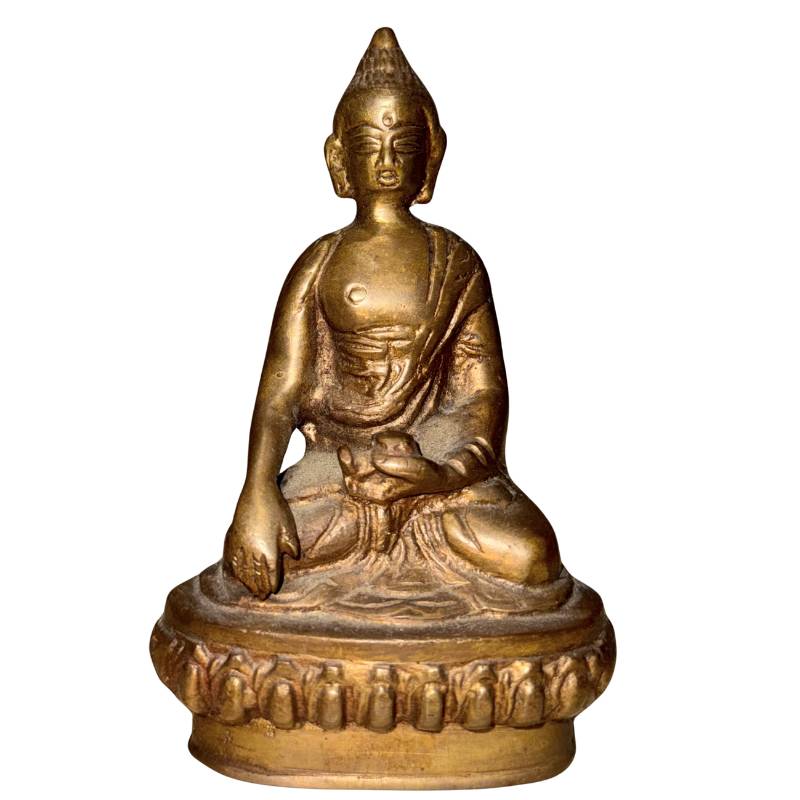 Antieke Ladakh Boeddha van brons uit circa 1940