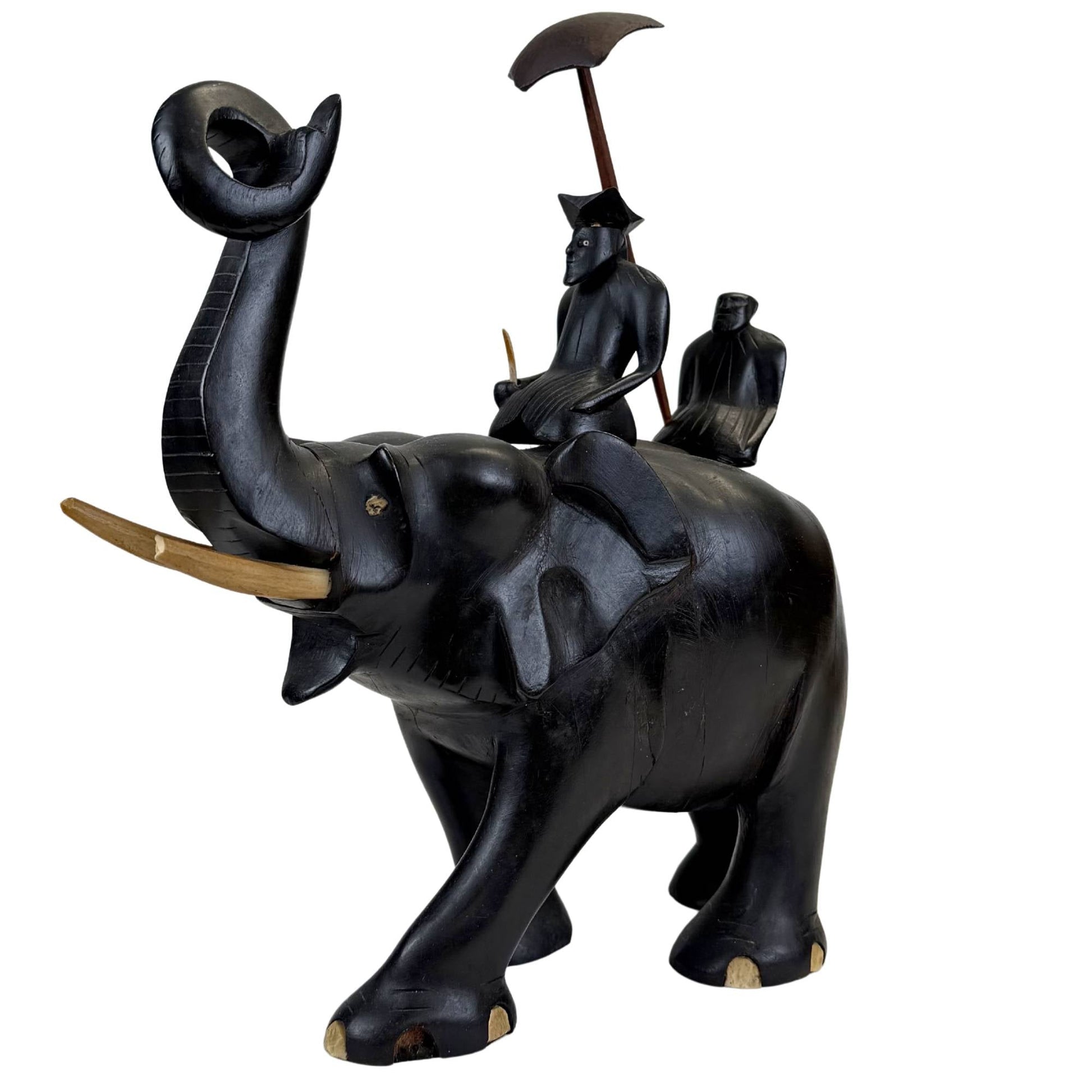 antieke sculptuur olifant oog osseen detail