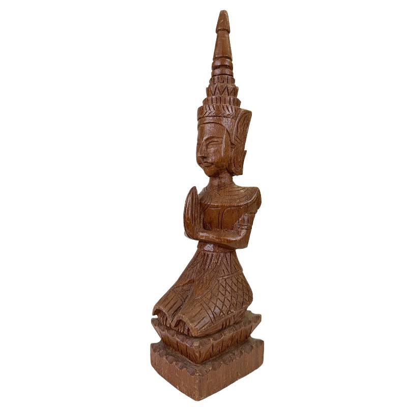 Antieke Thepanom tempelwachters hout Thailand set