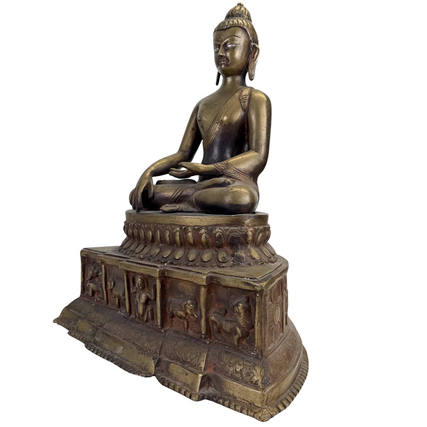 Authentieke Vajrayana Boeddha uit de Himalaya-regio met traditionele rituele vormgeving
