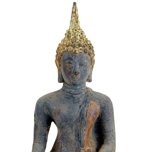 Antique Ayutthaya Buddha in gilt bronze, Thailand, catalogue view 02