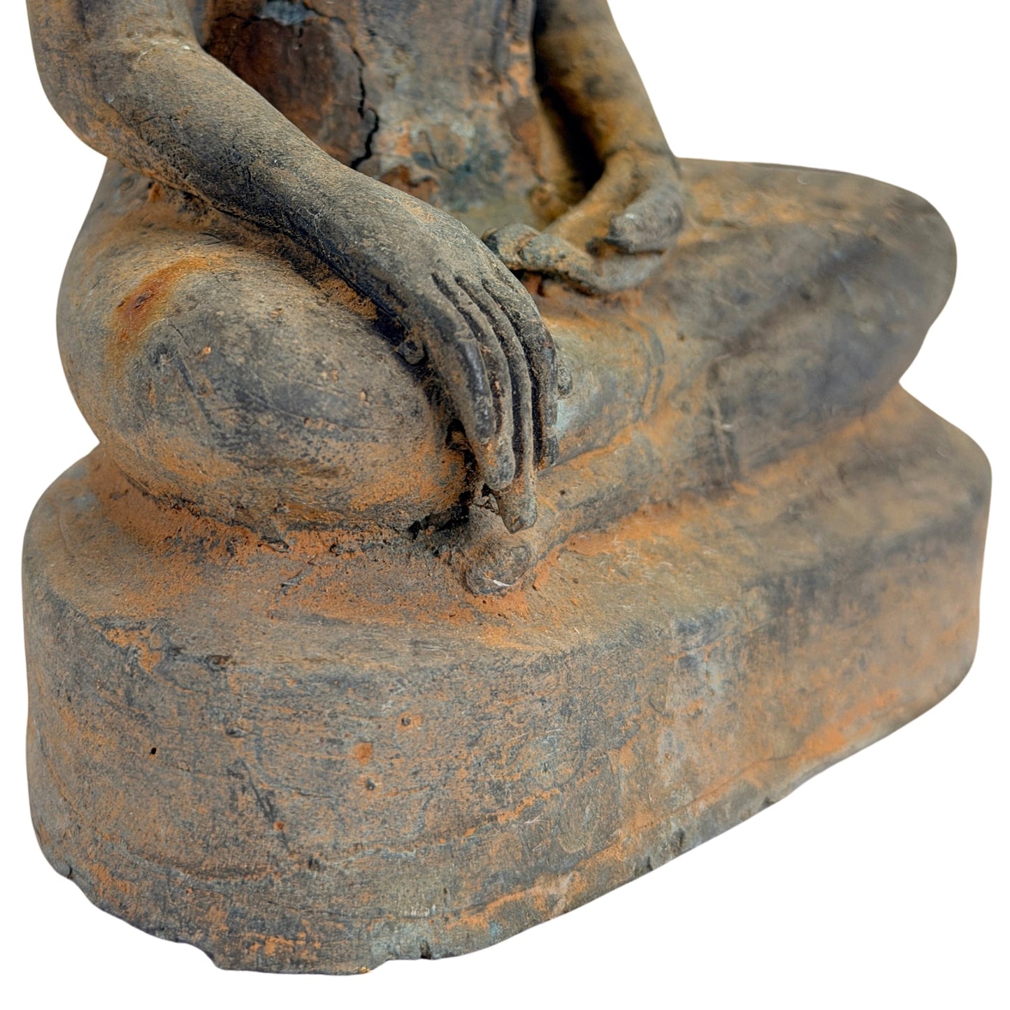 Antique Ayutthaya Buddha with surviving gilded surface, catalogue view 06