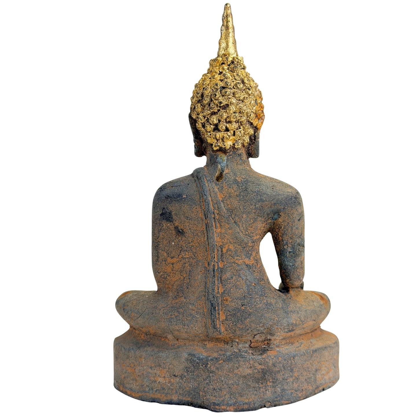 Antique Thai gilt-bronze Buddha in the Ayutthaya tradition, catalogue view 10