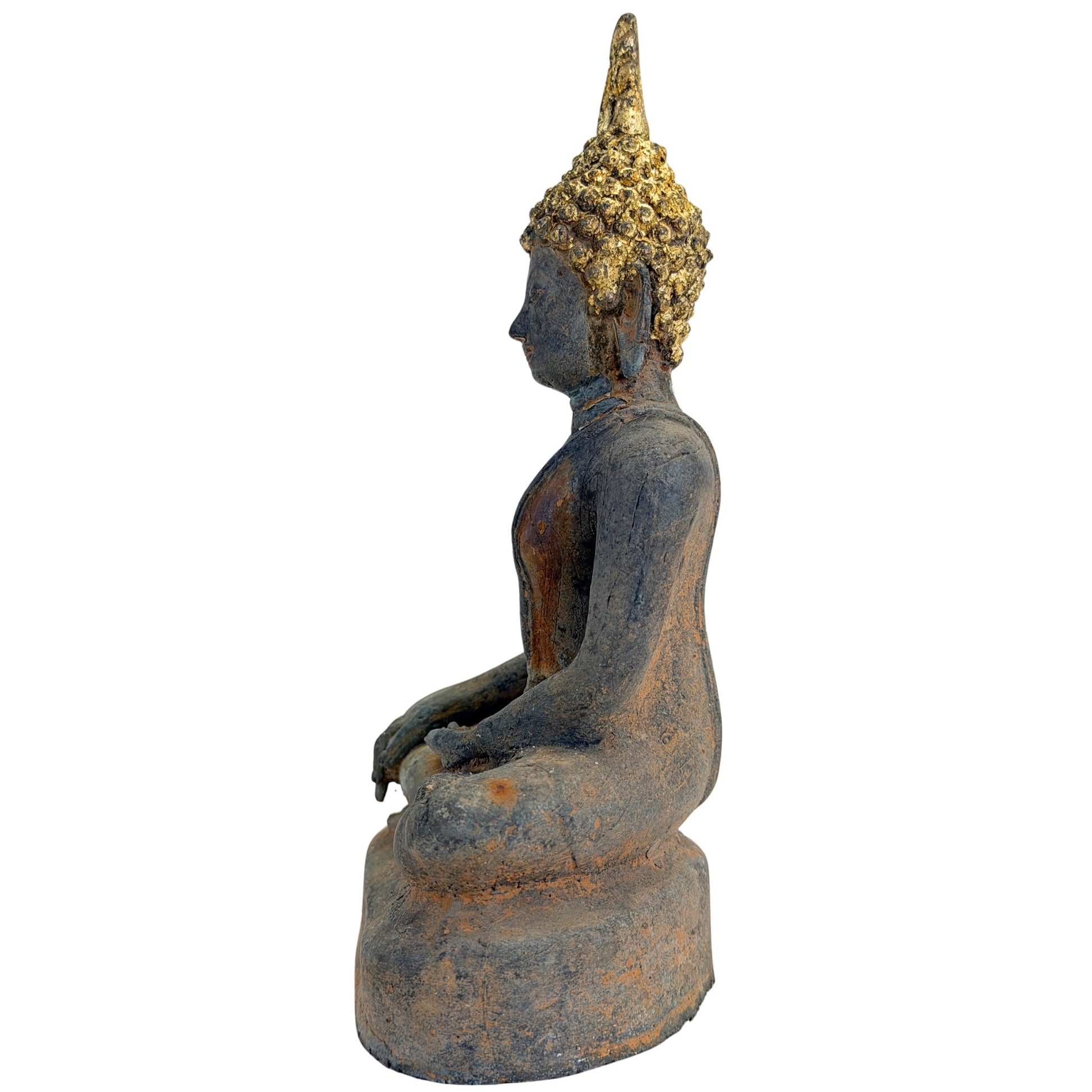 Antique Thai Buddha in bhumisparsha mudra, Ayutthaya period, catalogue view 12