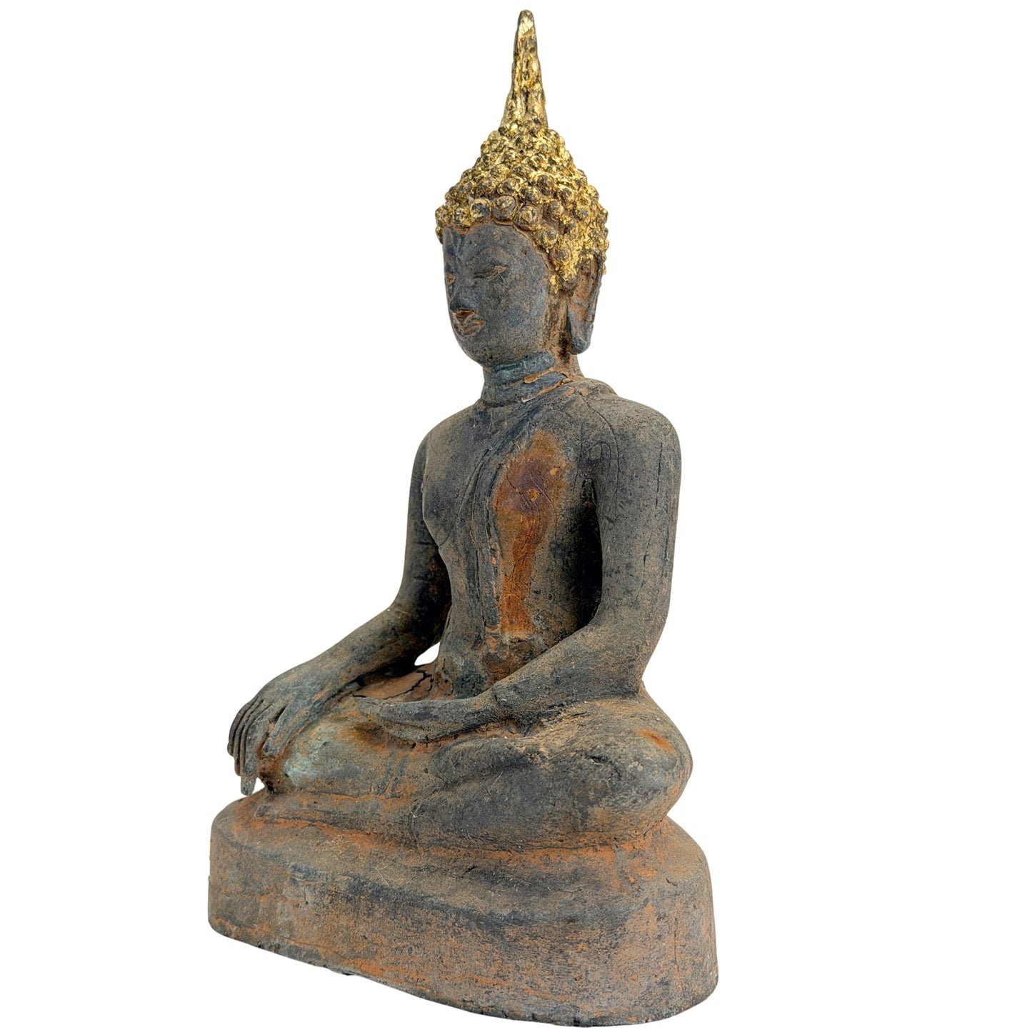 Antique bronze Buddha from Siam with traces of gilding, catalogue view 14