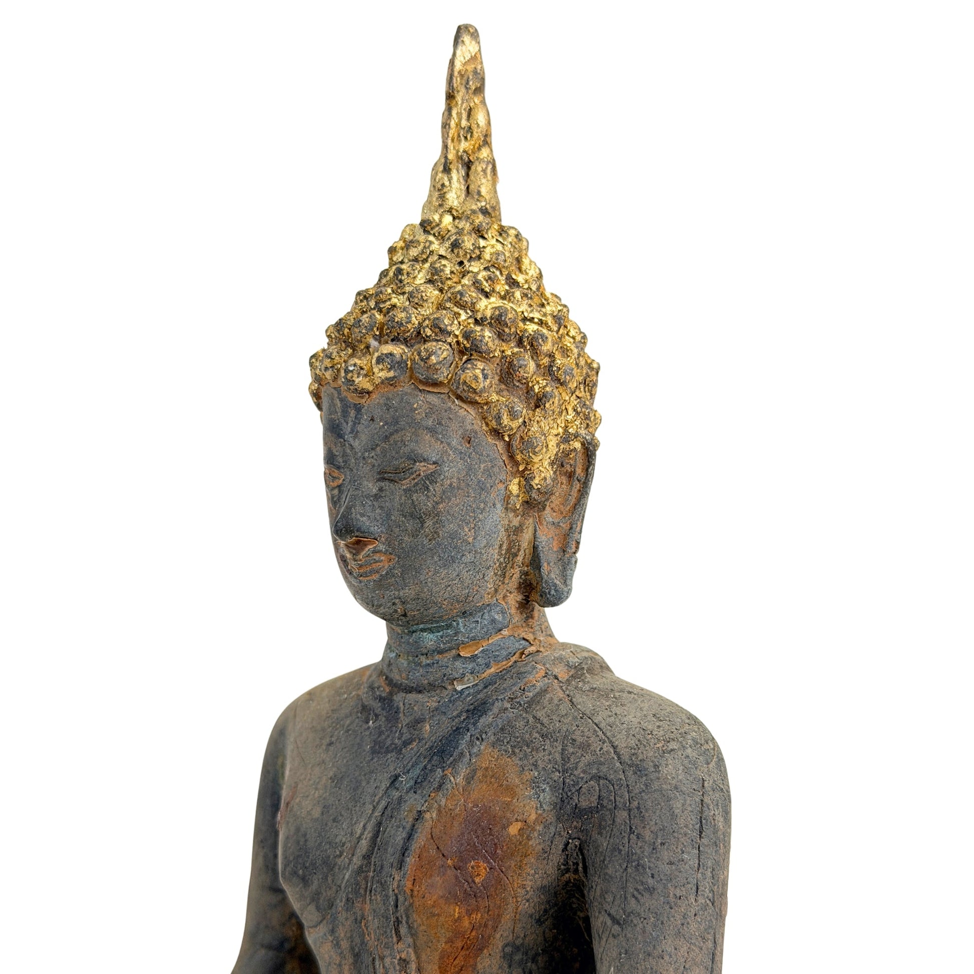 Thai Ayutthaya Buddha in copper-rich bronze alloy, catalogue view 15