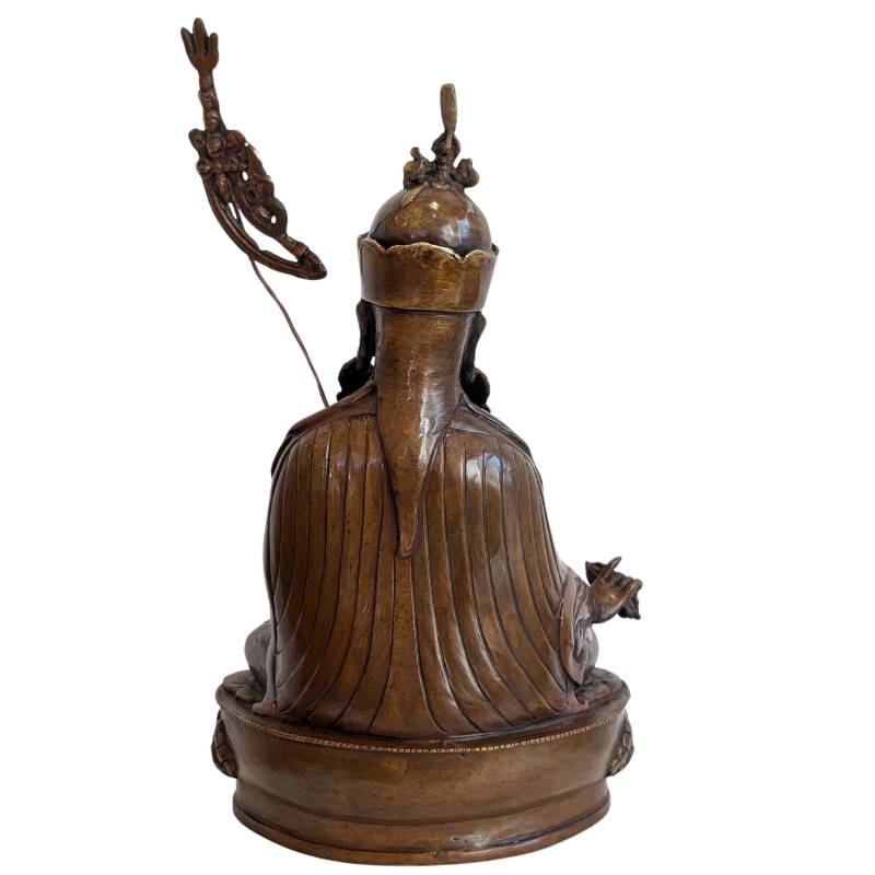 Antique Bronze Padmasambhava – 18th–19th Century – rear view