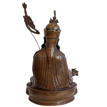Antique Bronze Padmasambhava – 18th–19th Century – rear view
