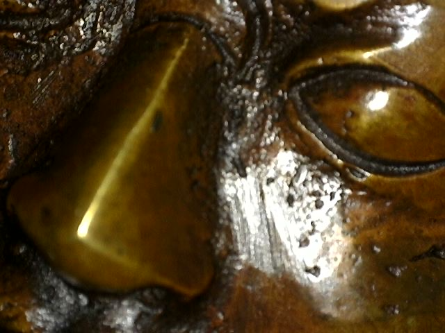 Antique Bronze Padmasambhava – 18th–19th Century – close view of the lower section