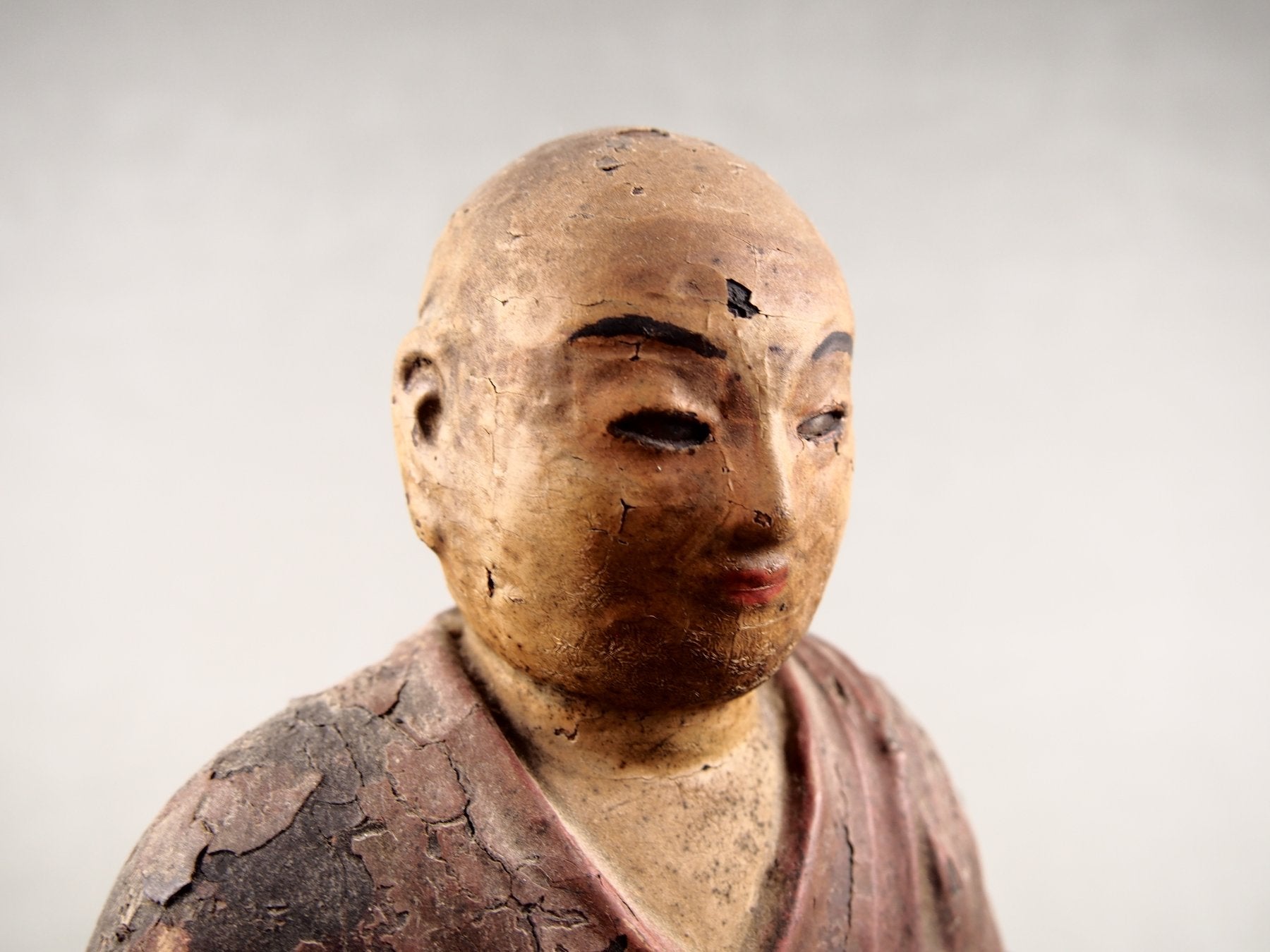 Antique Japanese Kobo Daishi in Zushi Shrine – Edo Attribution, 35 cm – left-side view