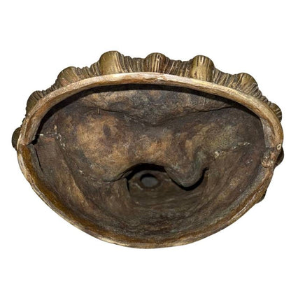 Antique Nepalese bronze Buddha, open underside with rough casting interior