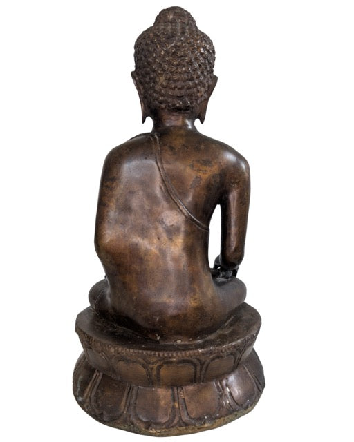 Antique Shan Buddha – Bronze, 19th Century, 35 cm – rear view