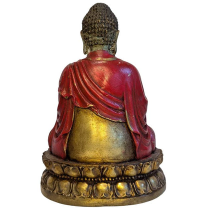 Antique Sino-Tibetan Bronze Buddha in Abhaya Mudra – rear view