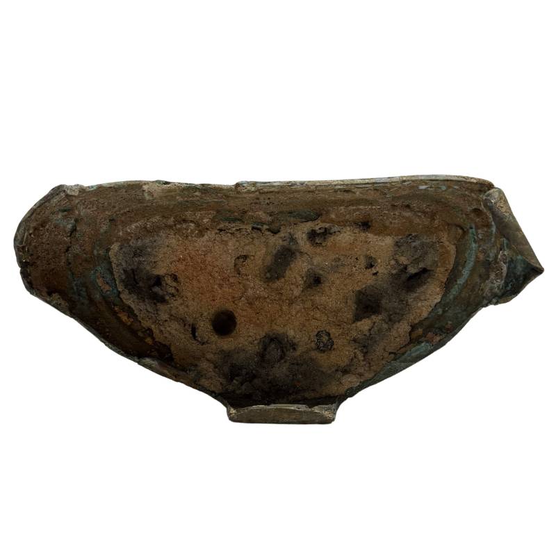 Antique Southeast Asian Meditation Buddha – Bronze, 37 cm – close view of the central details