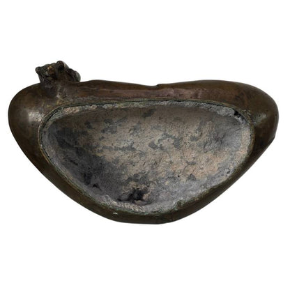 Antique Thai Buddha on Temple Base – Bronze, 19th Century, 52 cm – close view of the central details