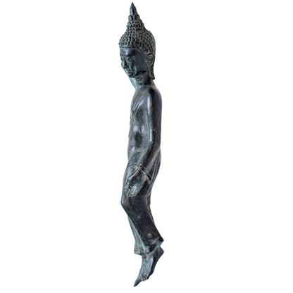 Antique Thai Reclining Buddha – Bronze, Parinirvana, 56 cm – rear view