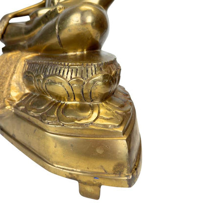 Antique Thai Sukhothai Revival Buddha – Gilt Bronze, ca. 1900–1920, 54 cm – surface and patina detail