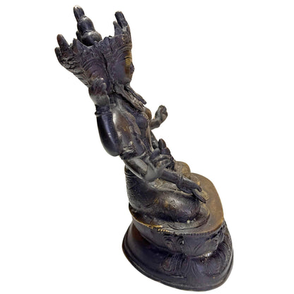 Antique Ushnishavijaya (Namgyalma) – Himalayan Bronze, 21 cm – left-side view