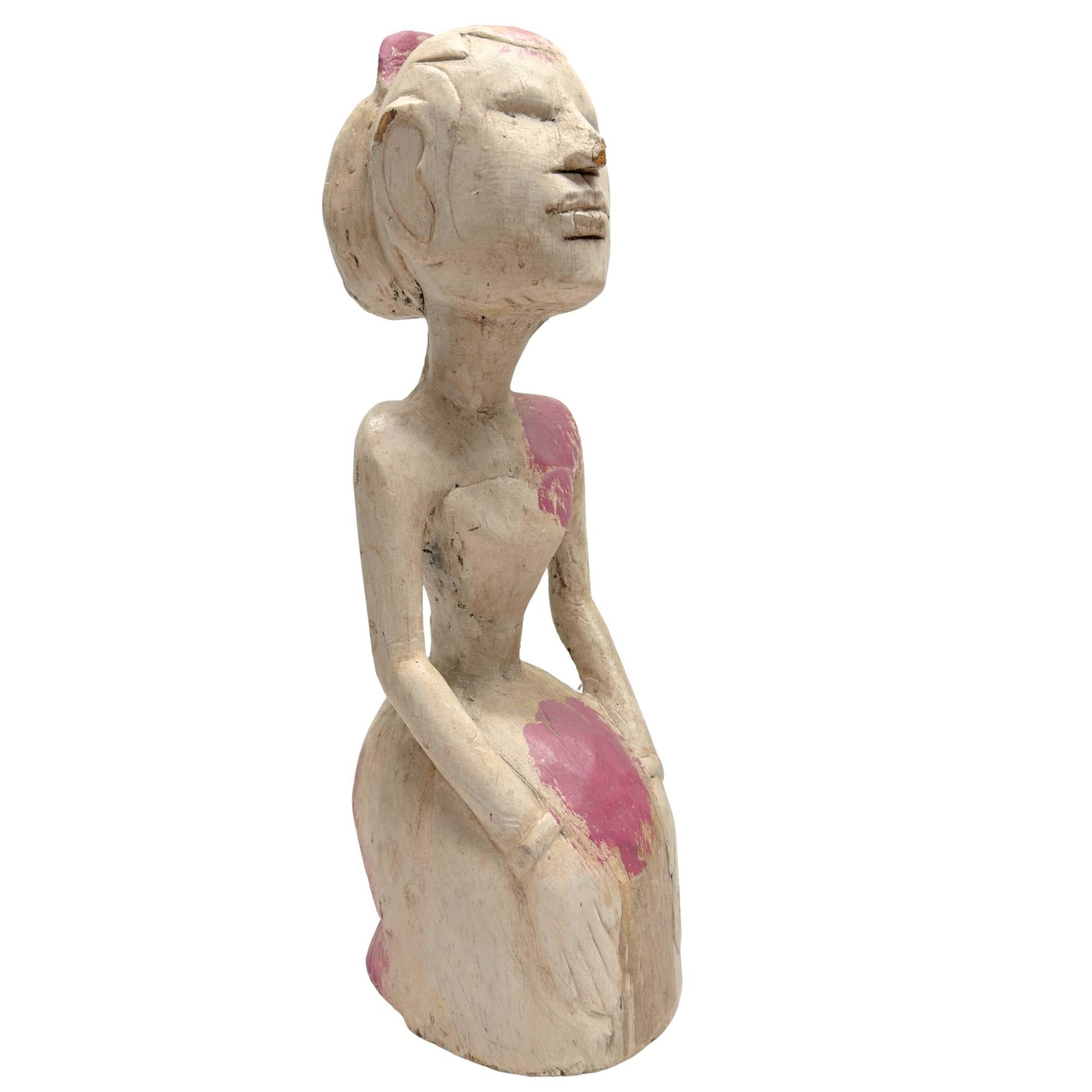 Gezicht van archaïsche voorouderfiguur, Oost-Indonesische tribale kunst