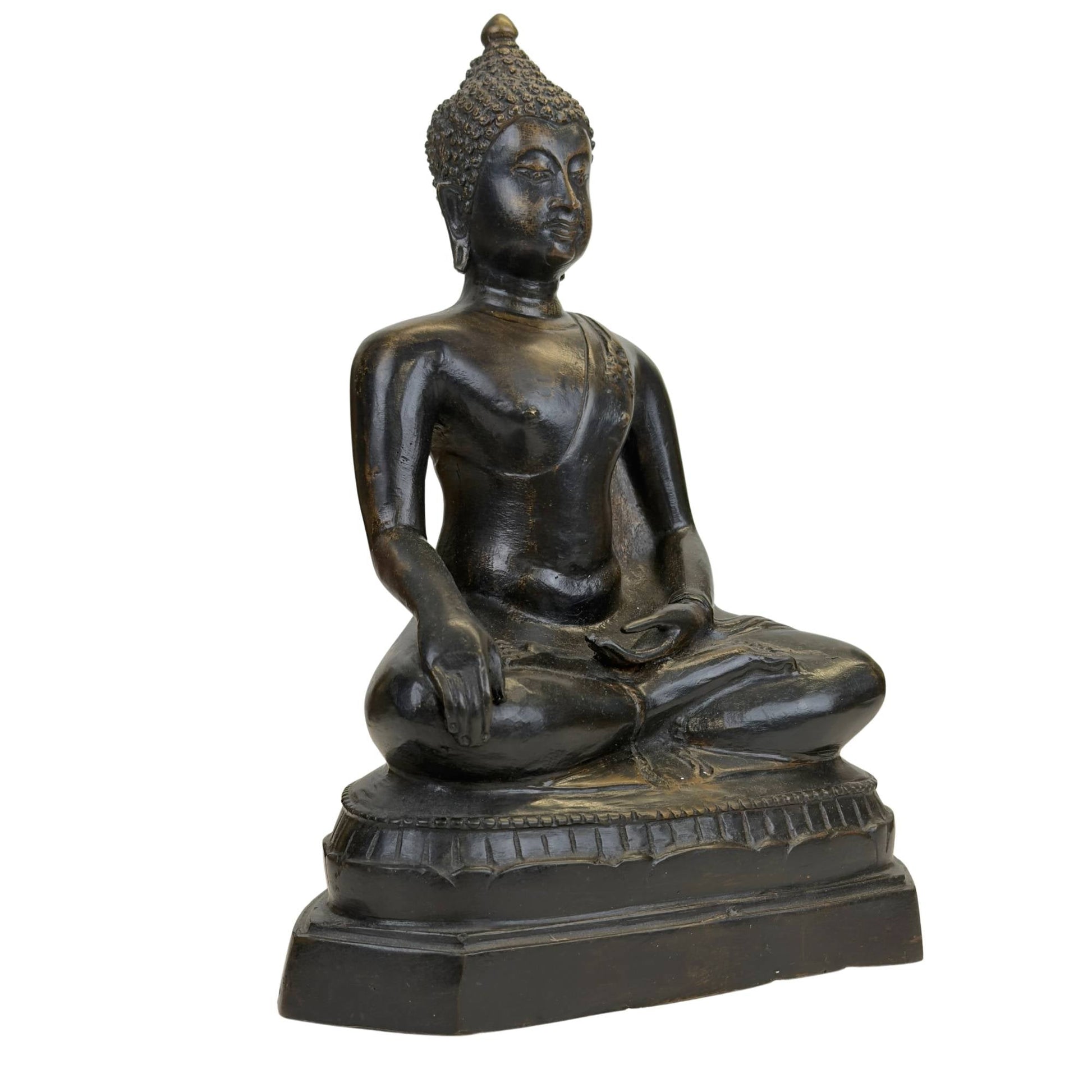 Authentiek Thais bronzen Boeddhabeeld in Rattanakosin stijl