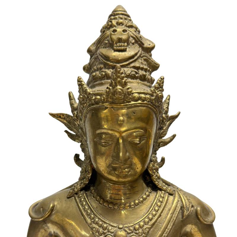 Avalokiteshvara bodhisattva op lotusvoet uit Nepalese bronstraditie