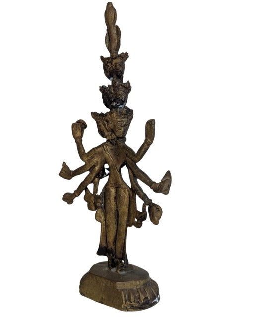 Authentiek Aziatisch bronsgietsel 11-headed Avalokiteshvara