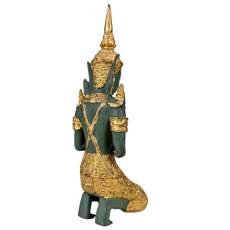 Aziatisch knielend beeld paar Thaise decoratie goudkleur