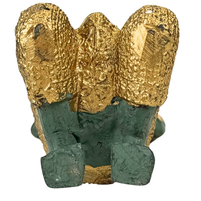 Aziatische Thepanom set goud en groen patina figuren