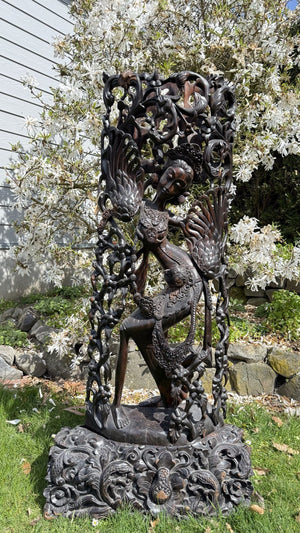 Monumentaal Balinees Coromandel Beeld – 137 cm – Pita Maha Stijl