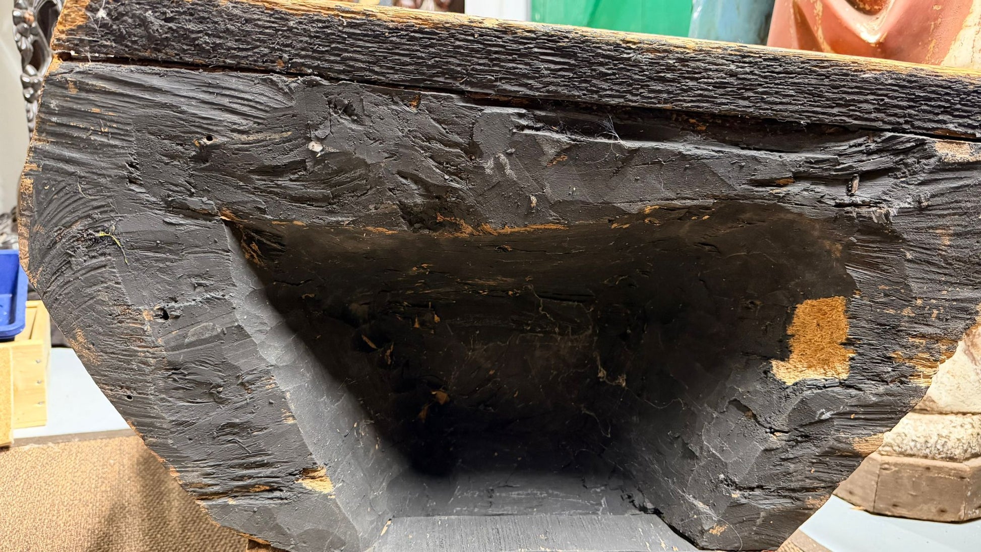 onderkant van de boeddha hout Birma