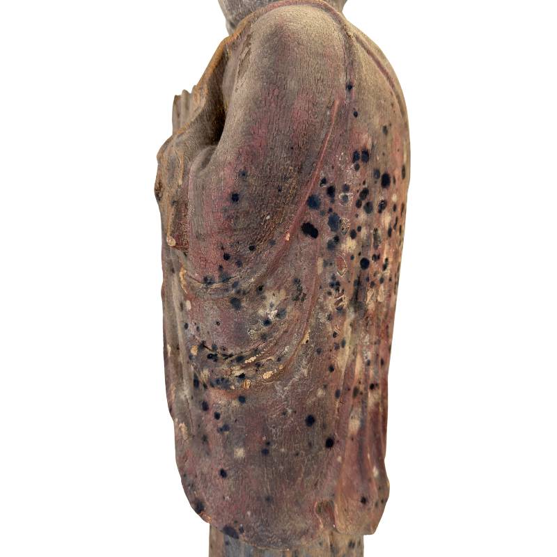 Boeddha Anjali mudra tempelbeeld hout China