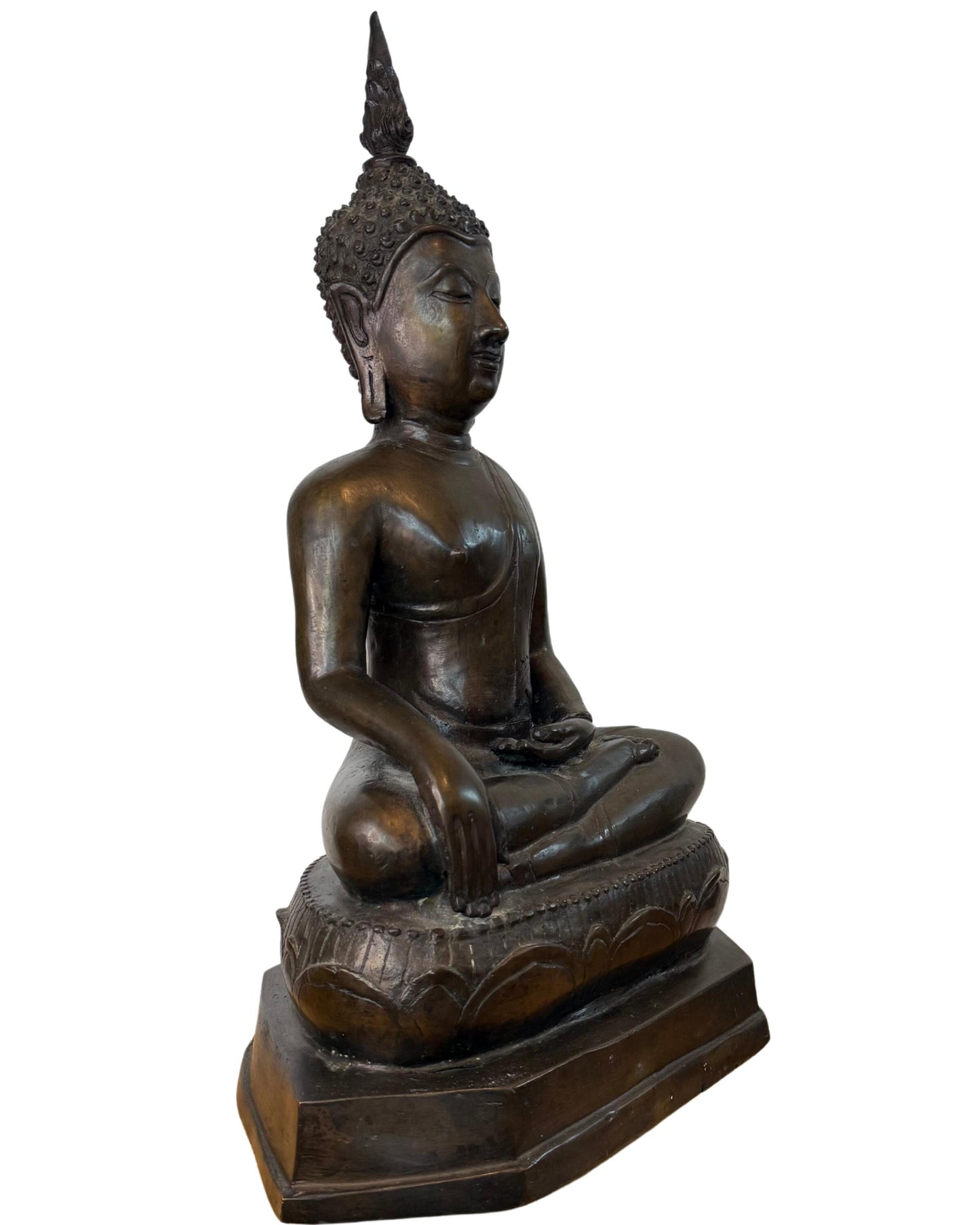 Boeddha beeld groot brons thailand meditatie en decoratie