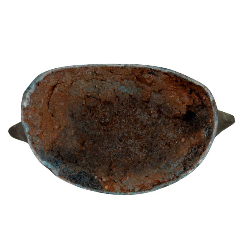 Antieke Thaise Bronzen Boeddha op Lotusbasis – Diepe Patina – Originele Kernvulling – Exportlabel