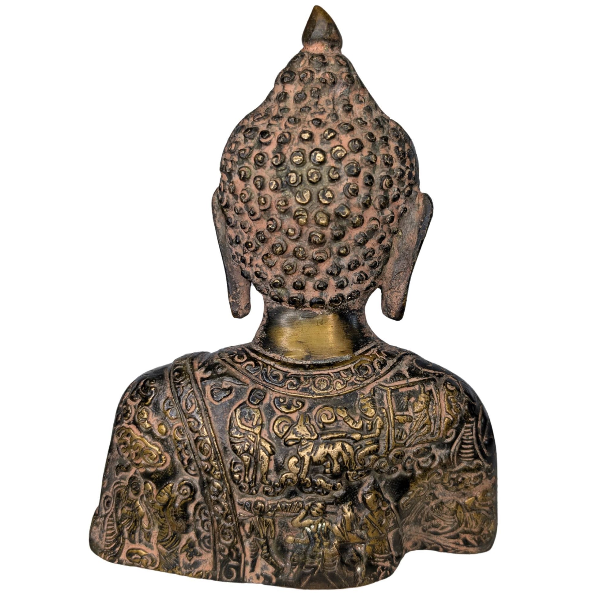 De buste als spiritueel middelpunt voor een meditatieruimte of huisaltaar.