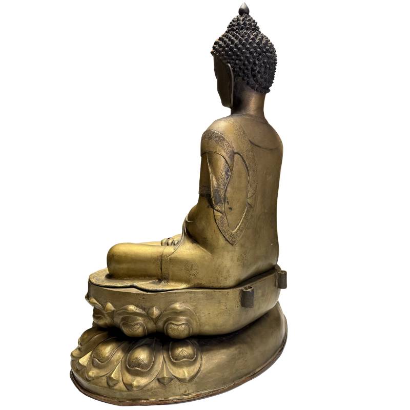 boeddha uit ladakh van brons 17e tot 18e eeuw tempelobject