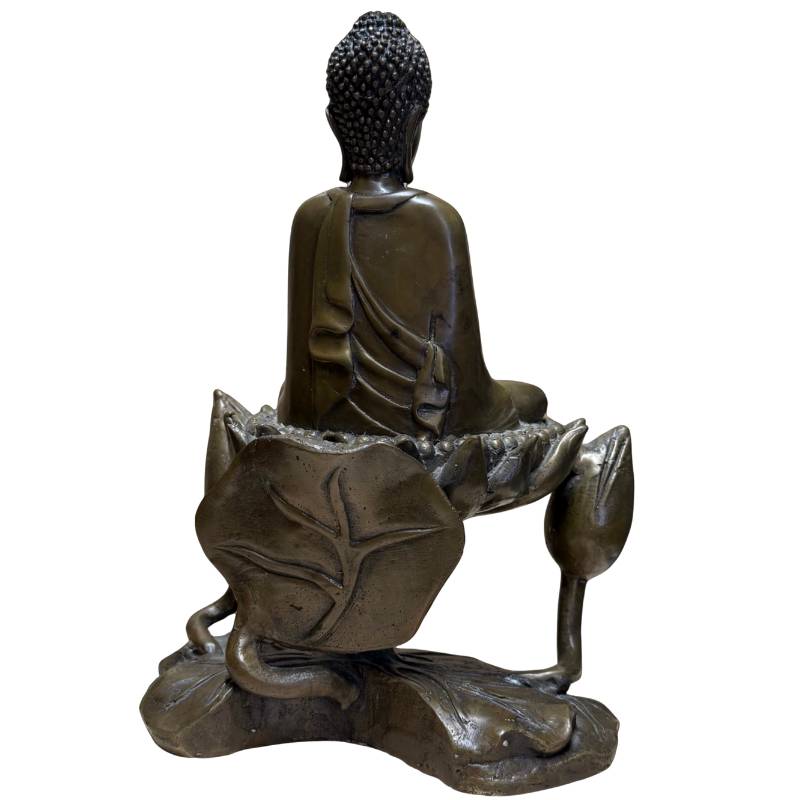 Boeddha op lotusbasis voor meditatieplek, altaar, yogaruimte of praktijkruimte