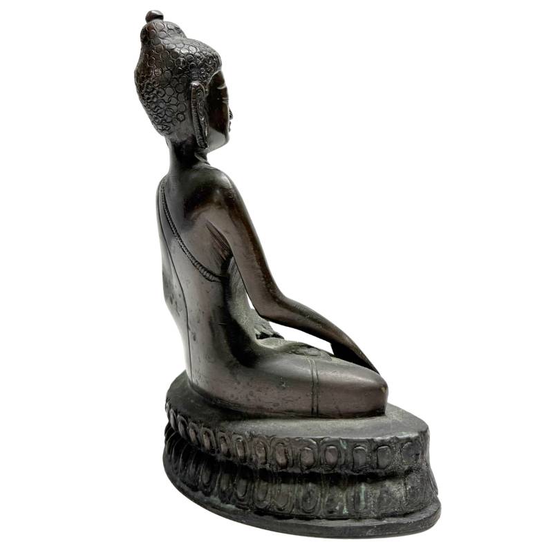Bronzen Shakyamuni Boeddha in meditatiehouding
