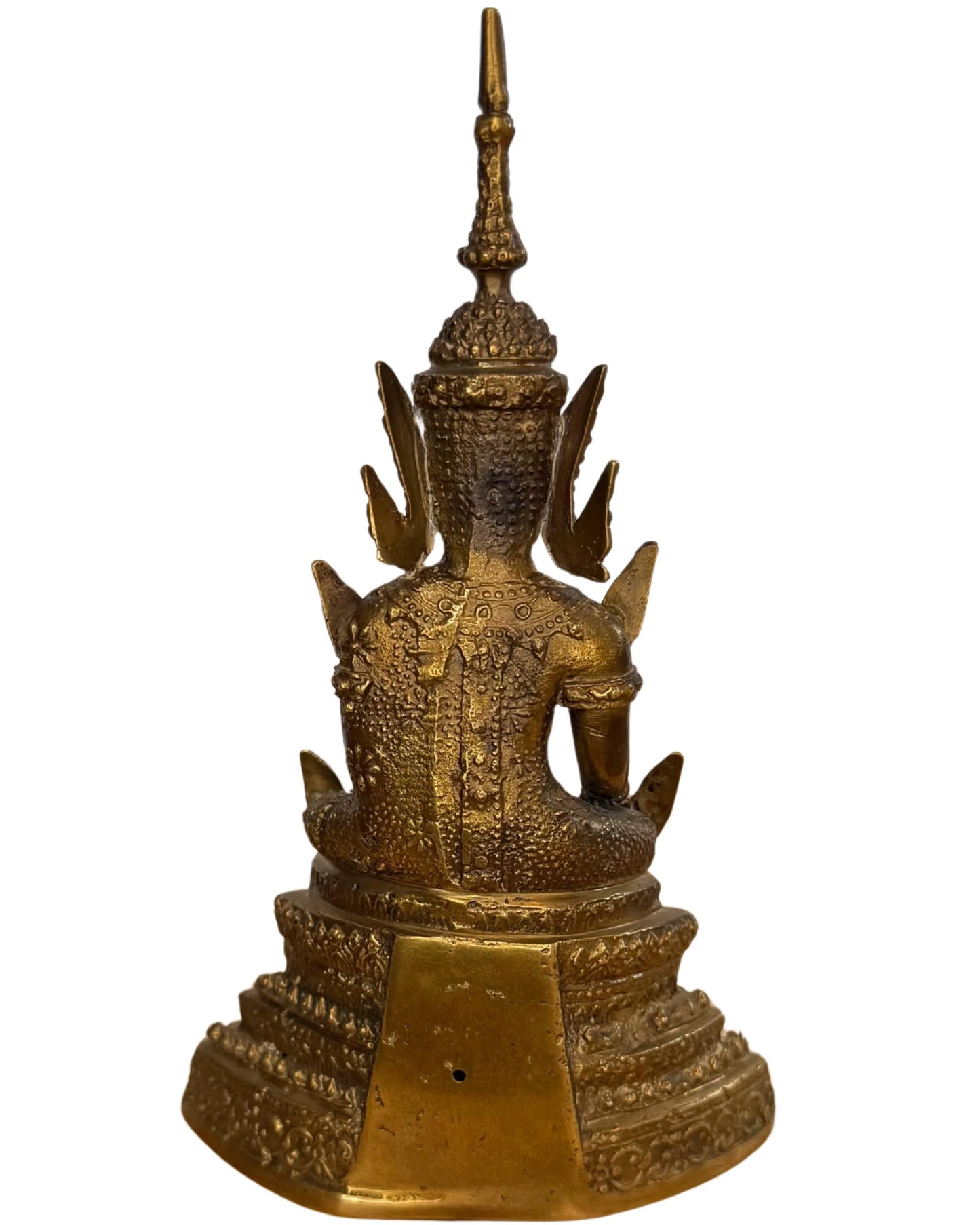 Achterzijde bronzen Boeddha Thailand afwerking en vorm